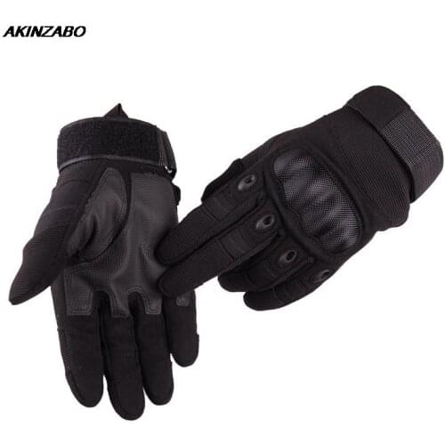 New Carbon Fiber Shell Outdoor Tactical Gloves Full Finger Army Military Cycling Fitness Touch Screen Motorcycle Bicycle Gloves