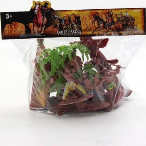 13pcs/Set Native Plastic Indian Tribes Model American Art Figure Doll Toy 4X7C