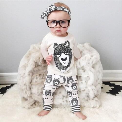 Clearance Sale Babys Sets Cotton Full Sleeve Tops+Trousers Spring Autumn Kids Boys Monster Outfits Toddler Infant Girl Clothes