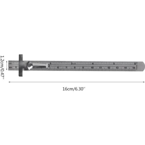 M4YC 6" Stainless Steel Pocket Rule Handy Ruler with inch 1/32” mm/metric Graduations