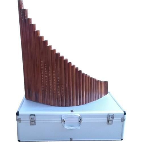 SevenAngel Treasures 31 pipes Professional Panflute 100% Handmade By 30 Years Production Master Bamboo Flute with panpipes Case
