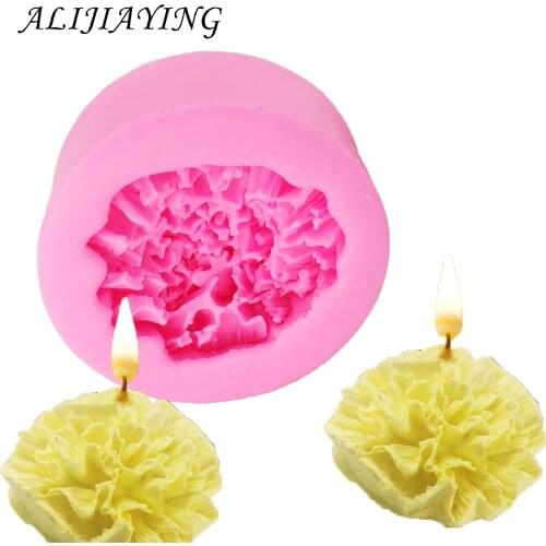 Carnation peony flower shape Silicone Cake Mold Bakeware For Chocolate Clay Resin Clay Soap candle Mold Fondant Tools D1318