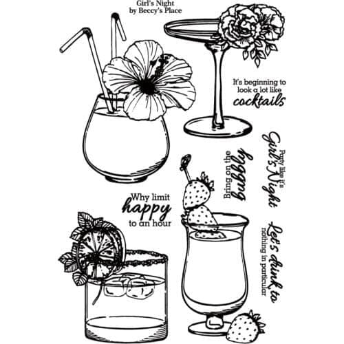 Juice stamp Clear Stamp for Scrapbooking Transparent Silicone Rubber DIY Photo Album Decor F187