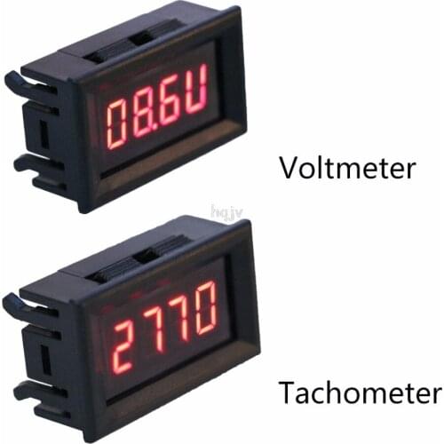 2 in 1 LED Tachometer Gauge Digital RPM Voltmeter for Auto Motor Rotating Speed Au10 21 Dropshipping
