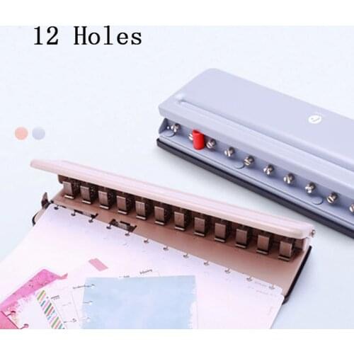 T Mushroom Hole Round Hole Multi-function Punching Machine Disc Dinding Loose-Leaf Puncher Adjustable Punch book Perfurador de P
