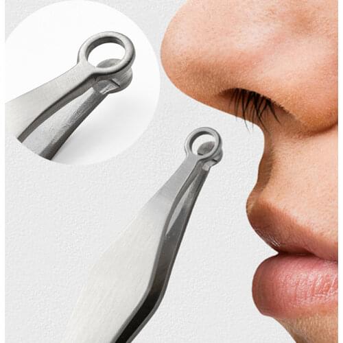 Universal Nose Hair Trimming Tweezers Stainless Steel Eyebrow Nose Hair Cut Manicure Facial Trimming Makeup Scissors Trimmer