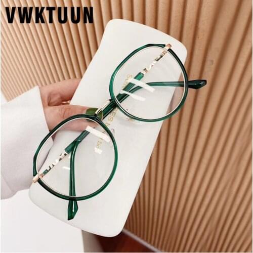 VWKTUUN Newest TR90 Blue Light Blocking Glasses Optical Glasses Frame Women Men Anti Blue Light Glasses Round Reading Glasses
