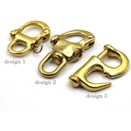 DIY Navy Style Leather Craft Solid Brass Bag Belt Buckle 1pc/lot