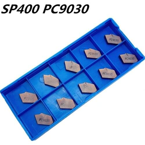 10PCS Turning tool SP400 PC9030 high quality carbide blade metal turning tools SP400 lathe tool CNC parts and slotting tool