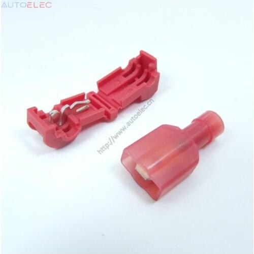 100pcs=50 Sets 87806 1-250 22-18 AWG model-T Scotch Lock Quick Splice Wire Connectors Terminals For Crimp Electrical Car Audio