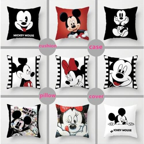 10 Styles 40*40cm Unstuffed Mickey Mouse Pillow Minnie Mouse Pillow Case Mickey and Minnie Childrens Cartoon Cover