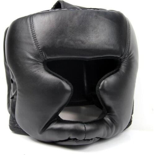 Black Good Headgear Head Guard Training Helmet Kick Boxing Protection Gear
