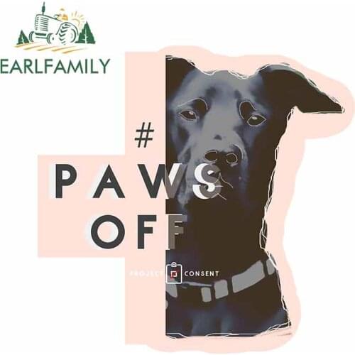 EARLFAMILY 13cm x 13cm For Dog Window Car Stickers DIY Graphics Decal Car Accessories DIY Custom Printing Decoration