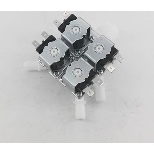 Low water pressure and large flow 4 way water solenoid valve 12V 24V flow control valve for Ro machine & Beverage machine
