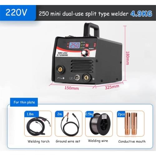 NBC-200 Carbon Dioxide Gas Shielded Welding Machine Household Gasless Welder Gas Free Welding Machine 220V 20-200A 3200W 0.5-8mm