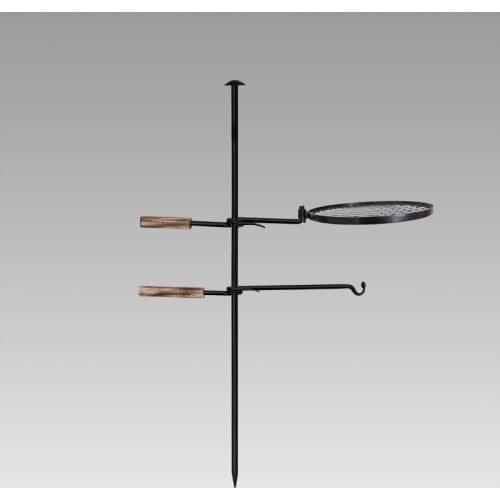 Outdoor Burning Round Shape Barbecue Grill Can Be Assembled Iron Grill Camping Picnic Campfire Cast Steel Grill Pan