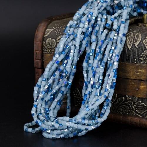 5A qaulity !!!3MM 95 piece/lot Cube crystal glass beads Cut Faceted Round Glass Beads DIY handmade materials