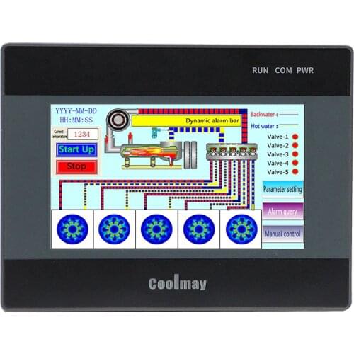 Classic cheap 4.3 inch programmable plc controller with touchsceen hmi integrated 12DI 12DO rs485