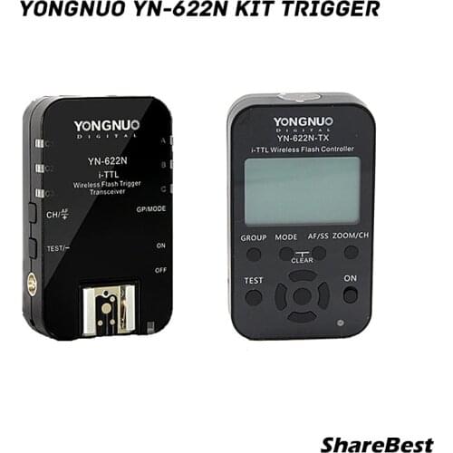 Yongnuo YN622N kit (1x YN622N-TX + 1x YN622N RX) i-TTL LCD wireless flash controller trigger transceiver For Nikon DSLR