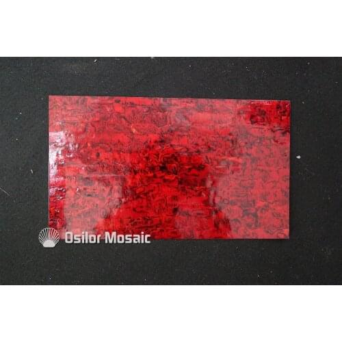 Dyed bright red color mother of pearl shell laminate for musical instrument and furniture inlay