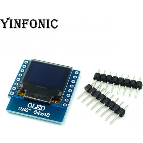0.66 inch OLED Display Module for WEMOS D1 MINI ESP32 Module Arduino AVR STM32 64x48 0.66" LCD Screen IIC I2C OLED