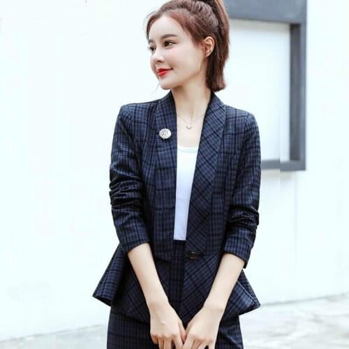 2021 New Fashion Spring Autumn Professional Women Suit Temperament Slim Formal Fashion Work Interview