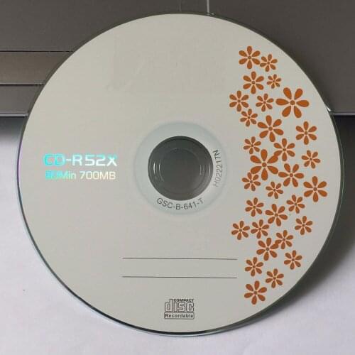Wholesale 50 Discs Little Orange Flowers Blank Printed 52x Blank 700MB CD-R