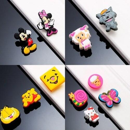MAIKAK Childrens Room Furniture Cabinet Door Handle Wardrobe Cabinet Drawer Lovely Cartoon Handle Soft Rubber Cabinet Handle