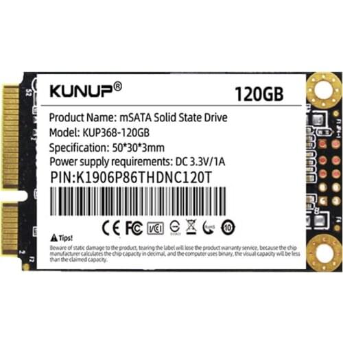 KUNUP mSATA ssd 64G 128G 256G Solid State Drive Internal Hard Disk hdd for Laptop Desktop MSI Asrock