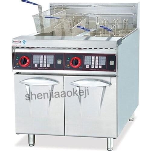 Vertical Commercial Electric Fryer DF-26-2A deep fryer Double-rod Multi-function fryer 28L/per cylinder 220V/3N-380V 9KW+9KW 1pc
