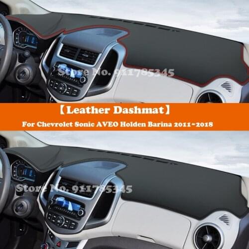Suede Leather Dashmat Car-Styling Dashboard Cover Pad Sunshade Accessories For Chevrolet Sonic AVEO Holden Barina 2011~2018 T300