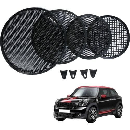 1Pc Car Door Loudspeaker Trim Covers 8/10/12 inch Black Metal Mesh Round Car Subwoofer Speaker Cover Part Car Speaker Cover