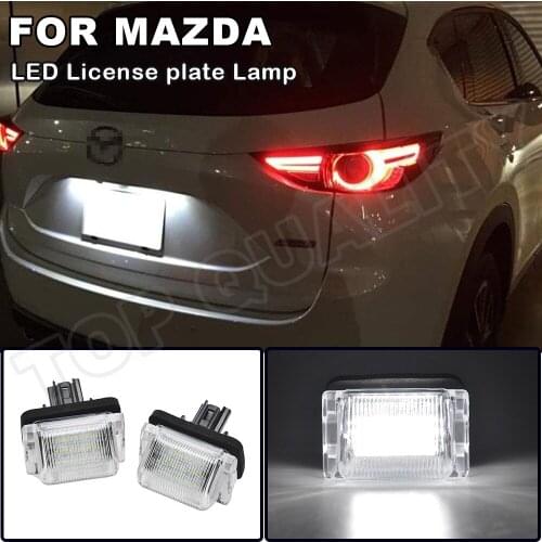 2Pieces For CX-9 CX9 2007-2015 Mazda5 Mazda 5 CX-5 CX5 2012 2013 2014 LED License Number Plate Light Light No Error 18 LEDs