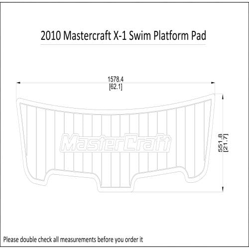 2007 MasterCraft X-14 Swim Platform Pad Boat EVA Teak Decking 1/4" 6mm