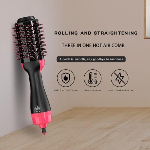 Three-in-One Multifunctional Hair Dryer, Curling Iron,Roller, Hot Air Comb, Brush, Hair Straightener
