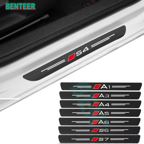 4pcs Car Stickers For Audi A3 A4 A5 A6 A7 A8 A1 Q3 Q5 Q7 S3 S4 S5 S6 S7 S8 SQ3 SQ5 SQ7 TT TTS B5 B6 B7 B8 B9 8V 8L C6 C5 C7 4F