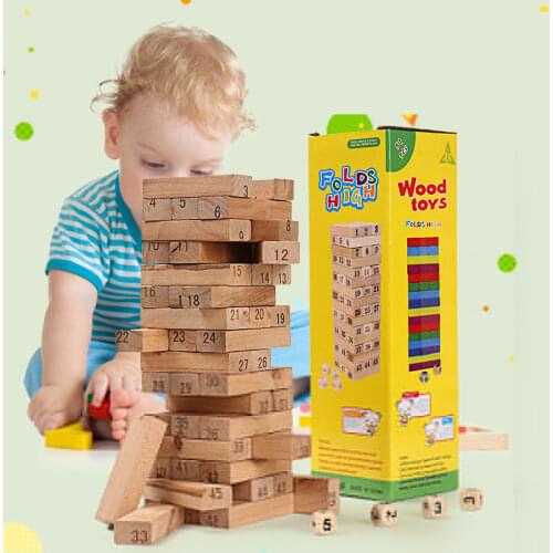 Board games domino tower game tree stacker wooden toys for childrens educational toys gift for kids fun hipping from Russia