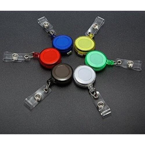 6pcs/set Badge Clip Easy To Pull Buckle Chest Rope Stretching Documents Clip Badge Anti-lost Work AA7852
