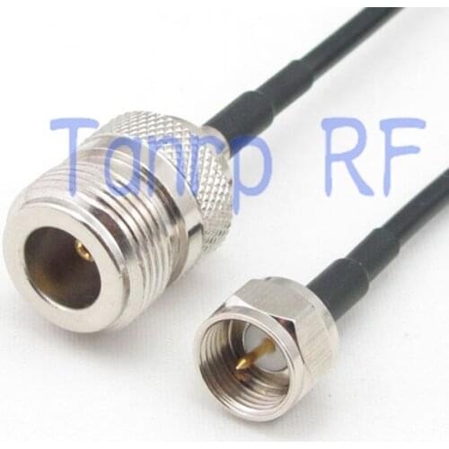 6in F male plug to N female jack RF connector adapter 15CM Pigtail coaxial jumper cable RG174 extension cord