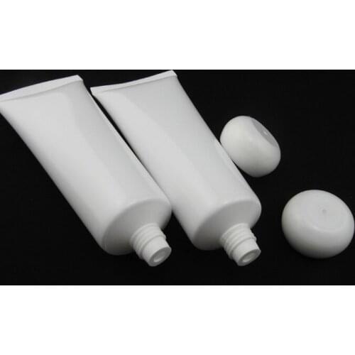 80 ml 50pcs white plastic tube screw cap / emulsion cream tube / PE cosmetic packaging empty bottles
