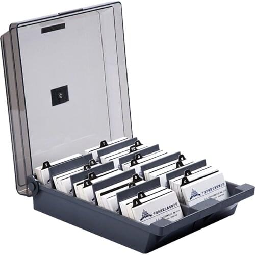 Business Card Holder with Dividers A-Z Cards Name Card Storage Box Organizer (1000 Cards Capacity)