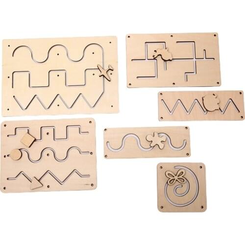 Children Busy Board DIY Track Toys Baby Montessori Sensory Activity Board Accessories