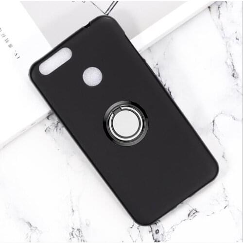 For Oukitel U20 Plus 5.5" Back Ring Holder Bracket TPU Soft Silicone Phone Case