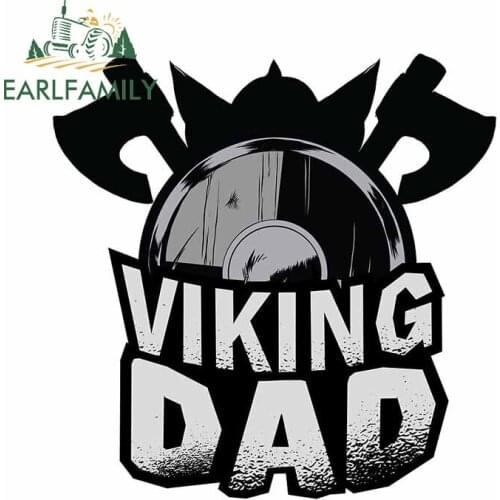 EARLFAMILY 13cm x 12.6cm for Viking Dad Decal Snowboard Tuning Occlusion Scratch RV Car Stickers Motocycle Helmet Vinyl Car Wrap