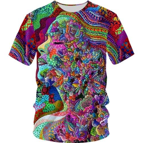 CJLM Summer Colored Flowers Oversized T-shirt Woman Butterfly Pattern Men Tshirt Mysterious Unisex Shirt Mens Clothing Dropship