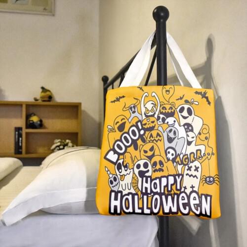 Fashion Shopping Bags Funny Printing Handbags Colorful Canvas Beach Shoulder Bags Ladies Handbags Student Bag Women Clutch Bag