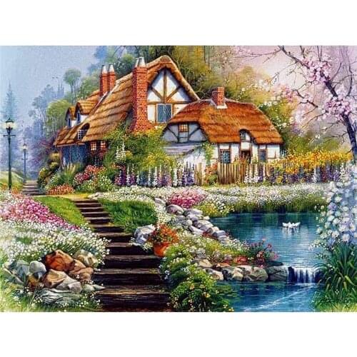 Nature Printed 11CT Cross Stitch DIY Embroidery Complete Kit DMC Threads Sewing Needlework Knitting Handicraft Room Floss