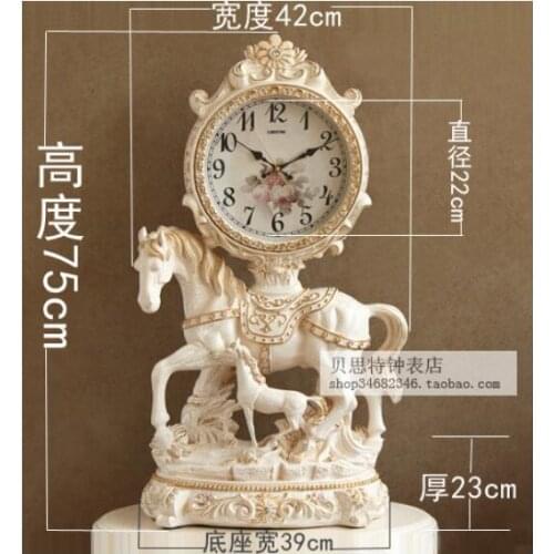 New Living Room Retro European Style Clocks Straight Turner Decorative Clock