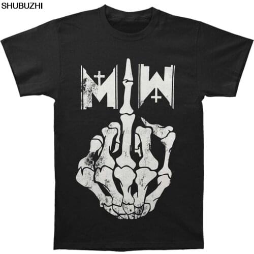 Shubuzhi New Summer Cool Fashion Harajuku Tee Shirt Motionless In White Mens Middle Finger T-Shirt Size shubuzhi cotton sbz110