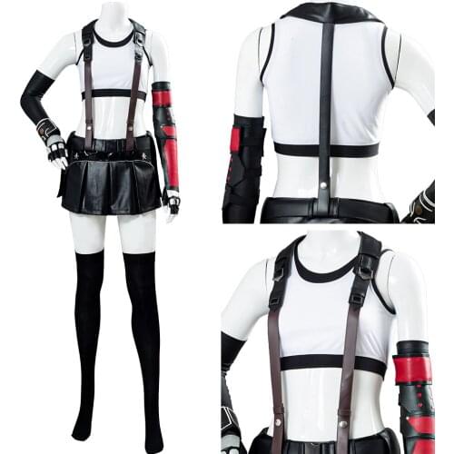 NEW Final Cosplay Fantasy VII Tifa Lockhart Cosplay Costume Women Uniform Outfit Halloween Carnival Costume Fancy Dress women